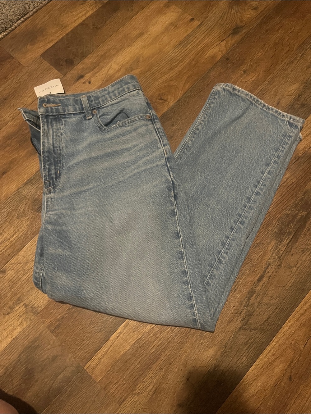 American eagle jeans size 10 short super high rise ankle straight new